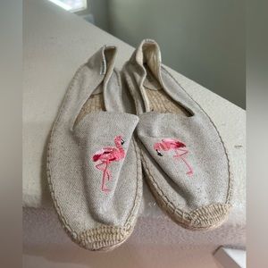 Soludos Flamingo Slip-On Flats Espadrilles Shoes‎ Size 10
